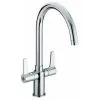 Bristan Design Utility Lever Chrome Easyfit Mono Kitchen Sink Mixer Tap Including Base - DUL-SNK-EF-C