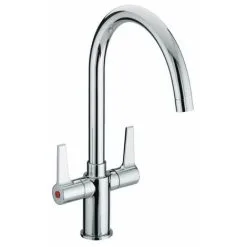 Bristan Design Utility Lever Chrome Easyfit Mono Kitchen Sink Mixer Tap Including Base - DUL-SNK-EF-C