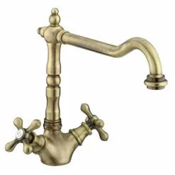 Bristan Colonial Antique Bronze Easyfit Kitchen Sink Mixer Tap Including Base - K-SNK-EF-ABRZ
