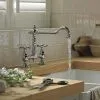 Bristan Colonial Bridge Kitchen Sink Mixer Tap Dual Handle - Chrome