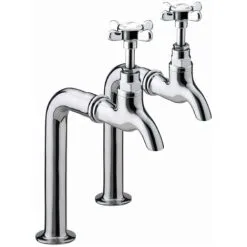Bristan 1901 Bib Kitchen Taps Without Upstands - Chrome Plated