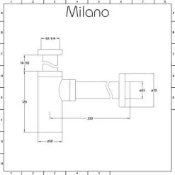 Milano Arvo - Minimalist Basin Bottle Trap For Wall Hung Basin - Chrome 7 Milano Arvo - Minimalist Basin Bottle Trap For Wall Hung Basin - Chrome -Faucet Shop 16285371 4