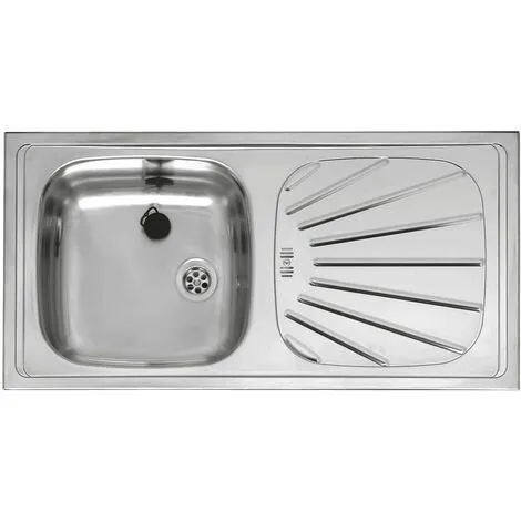 Reginox Alpha10 Kitchen Sink 1.0 Single Bowl Inset Stainless Steel Basket Waste 1 Reginox Alpha10 Kitchen Sink 1.0 Single Bowl Inset Stainless Steel Basket Waste