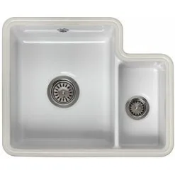 RReginox Tuscany Kitchen Sink LH Large 1.5 Bowl White Ceramic Undermount Waste 8 RReginox Tuscany Kitchen Sink LH Large 1.5 Bowl White Ceramic Undermount Waste -Faucet Shop 17274991 4