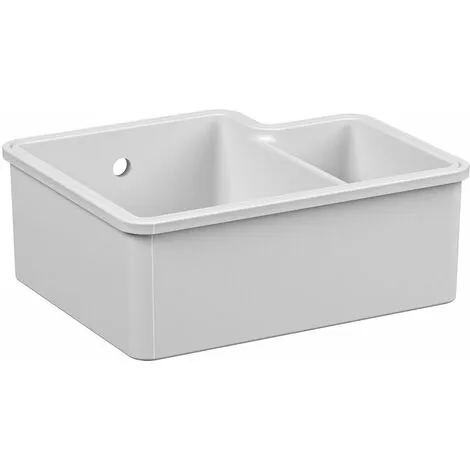 RReginox Tuscany Kitchen Sink LH Large 1.5 Bowl White Ceramic Undermount Waste 5 RReginox Tuscany Kitchen Sink LH Large 1.5 Bowl White Ceramic Undermount Waste - Image 5