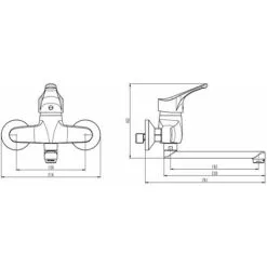 Schütte Wall Sink Mixer ATTICA Chrome SCHÜTTE -Faucet Shop 20293558 4
