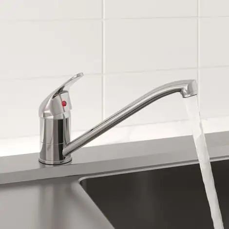 Essentials Modern Monbloc Kitchen Sink Mixer Tap Single Lever Swivel Spout Chrome Faucet 2 Essentials Modern Monbloc Kitchen Sink Mixer Tap Single Lever Swivel Spout Chrome Faucet - Image 2
