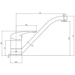 Essentials Modern Monbloc Kitchen Sink Mixer Tap Single Lever Swivel Spout Chrome Faucet 6 Essentials Modern Monbloc Kitchen Sink Mixer Tap Single Lever Swivel Spout Chrome Faucet -Faucet Shop 23636661 3