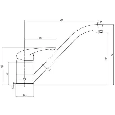 Essentials Modern Monbloc Kitchen Sink Mixer Tap Single Lever Swivel Spout Chrome Faucet 3 Essentials Modern Monbloc Kitchen Sink Mixer Tap Single Lever Swivel Spout Chrome Faucet - Image 3