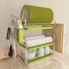 Livingandhome 3 Tier Kitchen Chrome Storage Rack With Sink Rack Drip Tray