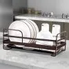 Livingandhome Metal Wire Dish Storage Rack With Drip Tray