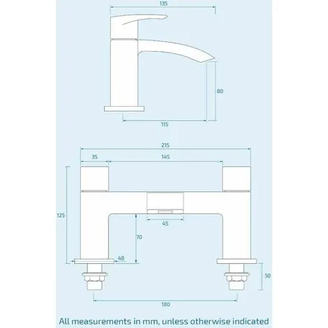GRAVITY BATHROOMS Black Matt Waterfall Basin & Bath Filler Tap Lever Round Deck Mounted Modern 5 GRAVITY BATHROOMS Black Matt Waterfall Basin & Bath Filler Tap Lever Round Deck Mounted Modern - Image 5