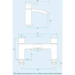 GRAVITY BATHROOMS Black Matt Waterfall Basin & Bath Filler Tap Lever Round Deck Mounted Modern -Faucet Shop 23710435 3