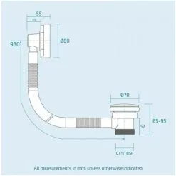 GRAVITY BATHROOMS Black Matt Waterfall Basin & Bath Filler Tap Lever Round Deck Mounted Modern -Faucet Shop 23710435 4