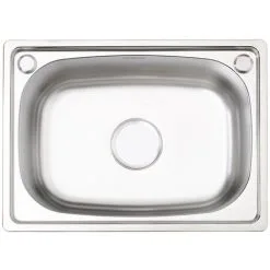 Livingandhome Stainless Steel Single Kitchen Sink With Waste Plumbing Kit -Faucet Shop 24122314 4