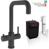 GRAVITY BATHROOMS Black Instant Boiling Water Dispenser Tap 3 In 1 Kitchen Faucet Hot & Cold