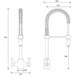 Bristan Artisan Professional Kitchen Sink Mixer Tap Pull Out Spray Chrome 9 Bristan Artisan Professional Kitchen Sink Mixer Tap Pull Out Spray Chrome -Faucet Shop 25445578 5