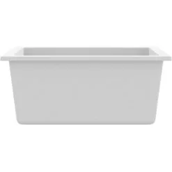 Kitchen Sink With Overflow Hole White Granite VidaXL -Faucet Shop 25847976 5