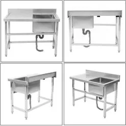 Livingandhome Domestic Commercial Stainless Steel Kitchen Sink With Platform -Faucet Shop 27209026 3