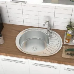 Livingandhome Catering Compact Small Single Bowl Stainless Steel Kitchen Sink