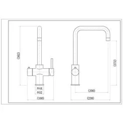 BUYAPARCEL 3 In 1 Instant Boiling Water Hot Cold Water Angular Kitchen Tap Filter & Tank -Faucet Shop 28374894 4