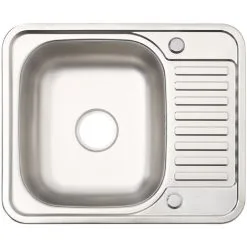 Livingandhome Stainless Steel Single Kitchen Sink Modern Square Laundry Topmount -Faucet Shop 28654030 4