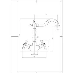 BUYAPARCEL French Classic Traditional Mono Kitchen Sink Basin Mixer Tap Chrome Swivel Spout -Faucet Shop 28999158 4