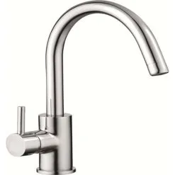 BUYAPARCEL Modern Side Lever Monobloc Kitchen Mixer Tap Chrome 360 Swivel Spout