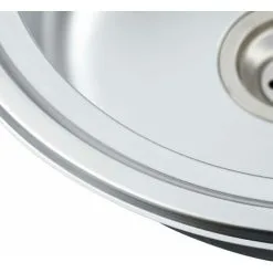 Devenirriche Kitchen Sink With Strainer And Trap Oval Stainless Steel -Faucet Shop 29801491 5