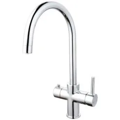 BUYAPARCEL 3 In 1 Instant Boiling Hot Water Kitchen Tap Only Curved Cool Touch + Fittings