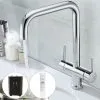 BUYAPARCEL 3 In 1 Instant Boiling Water Hot Cold Water Twin Lever Kitchen Tap Filter & Tank