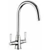 Rangemaster Kitchen Sink Tap Dual Lever Mono Classic Mixer Chrome Mixer Tap Swivel Spout