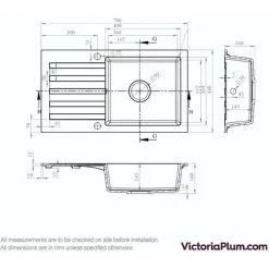 Schon Arola Obsidian Black 1.0 Bowl Reversible Kitchen Sink -Faucet Shop 31808304 3