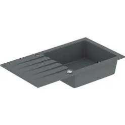 Schon Arola Cobblestone Grey 1.0 Bowl Reversible Kitchen Sink 8 Schon Arola Cobblestone Grey 1.0 Bowl Reversible Kitchen Sink -Faucet Shop 31808305 4