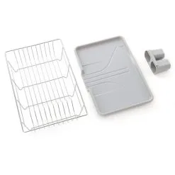 Livingandhome Large Dish Drying Rack With Raining Tray Cutlery Holder 8 Livingandhome Large Dish Drying Rack With Raining Tray Cutlery Holder -Faucet Shop 31941748 4