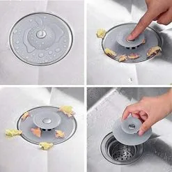 Devenirriche Drain Plug, Drain Filter, Sink Filter With Hair Catch Function For Kitchen Sinks, Bath Sinks, Tubs (Gray) -Faucet Shop 38146475 5