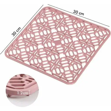 Silicone Sink Mat, Silicone Sink Insert, 30 X 30 X 1.2 Cm Sink Insert, Dishwasher Mat For Storing And Drying Cutlery And Crockery. SOEKAVIA 2 Silicone Sink Mat, Silicone Sink Insert, 30 X 30 X 1.2 Cm Sink Insert, Dishwasher Mat For Storing And Drying Cutlery And Crockery. SOEKAVIA - Image 2