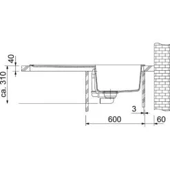 Franke Orion - OID 611 Inset Kitchen Sink Tectonite® Carbon (OID611C) 9 Franke Orion - OID 611 Inset Kitchen Sink Tectonite® Carbon (OID611C) -Faucet Shop 39838361 5