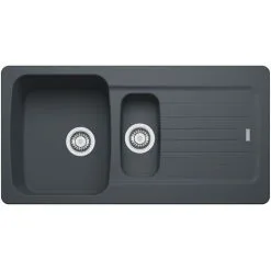 Faucet Shop 5 Franke Aveta AVD651 1.5 Kitchen Sink 97x50cm With Drainers, Fradura, Anthracite (AVD651A)