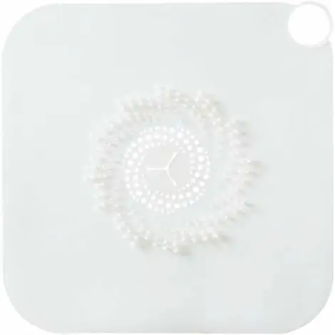 LITZEE Silicone Shower Drain Cover, Hair Catcher, Bath Trap For Shower (White) 1 LITZEE Silicone Shower Drain Cover, Hair Catcher, Bath Trap For Shower (White)