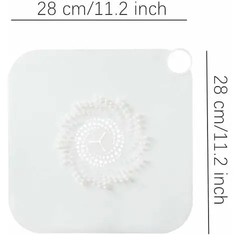 LITZEE Silicone Shower Drain Cover, Hair Catcher, Bath Trap For Shower (White) 2 LITZEE Silicone Shower Drain Cover, Hair Catcher, Bath Trap For Shower (White) - Image 2
