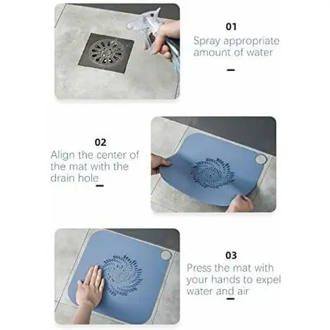 LITZEE Silicone Shower Drain Cover, Hair Catcher, Bath Trap For Shower (White) 5 LITZEE Silicone Shower Drain Cover, Hair Catcher, Bath Trap For Shower (White) - Image 5