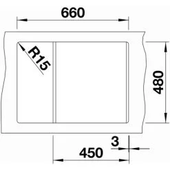 Blanco Evier METRA 45 S Compact PuraDur With Reversible Drainer In Silgranit 68x50cm, White (519565) -Faucet Shop 43502481 4