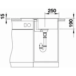 Blanco Evier METRA 45 S Compact PuraDur With Reversible Drainer In Silgranit 68x50cm, White (519565) -Faucet Shop 43502481 5