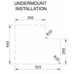 Rangemaster Rustique Kitchen Sink Left Hand 1.3 Bowl Ceramic 90mm Strainer Waste -Faucet Shop 44170390 5