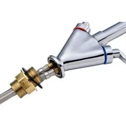 DAY PLUS Kitchen Mixer Tap Traditional With Swivel Spout Monobloc Basin Taps Twin Lever Hot & Cold Water Control + Free Hoses - 10 Years Warranty 7 DAY PLUS Kitchen Mixer Tap Traditional With Swivel Spout Monobloc Basin Taps Twin Lever Hot & Cold Water Control + Free Hoses - 10 Years Warranty -Faucet Shop 46235740 3