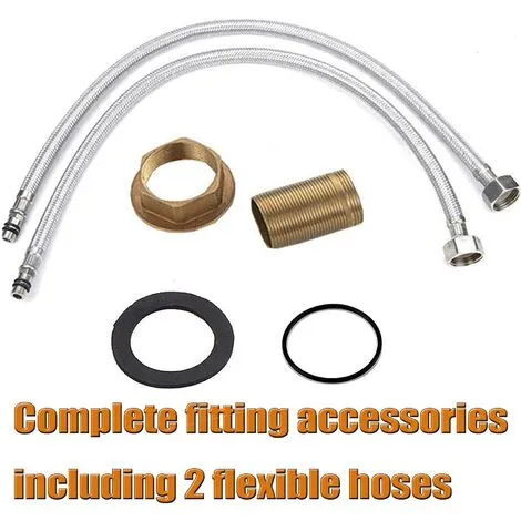 DAY PLUS Kitchen Mixer Tap Traditional With Swivel Spout Monobloc Basin Taps Twin Lever Hot & Cold Water Control + Free Hoses - 10 Years Warranty 5 DAY PLUS Kitchen Mixer Tap Traditional With Swivel Spout Monobloc Basin Taps Twin Lever Hot & Cold Water Control + Free Hoses - 10 Years Warranty - Image 5