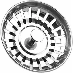 LITZEE Kitchen Sink Strainer, Sink Strainer Plug, Stainless Steel Sink Drainer For Your Kitchen Bathroom-Diameter 79mm