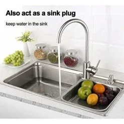 LITZEE Kitchen Sink Strainer, Sink Strainer Plug, Stainless Steel Sink Drainer For Your Kitchen Bathroom-Diameter 79mm -Faucet Shop 48462048 5