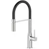 BUYAPARCEL Black Modern Monobloc Kitchen Mixer Tap Pull Out Hose Spray Single Lever Chrome